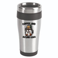 Coffee And Autumn Vibes Halloween 16oz Travel Tumbler