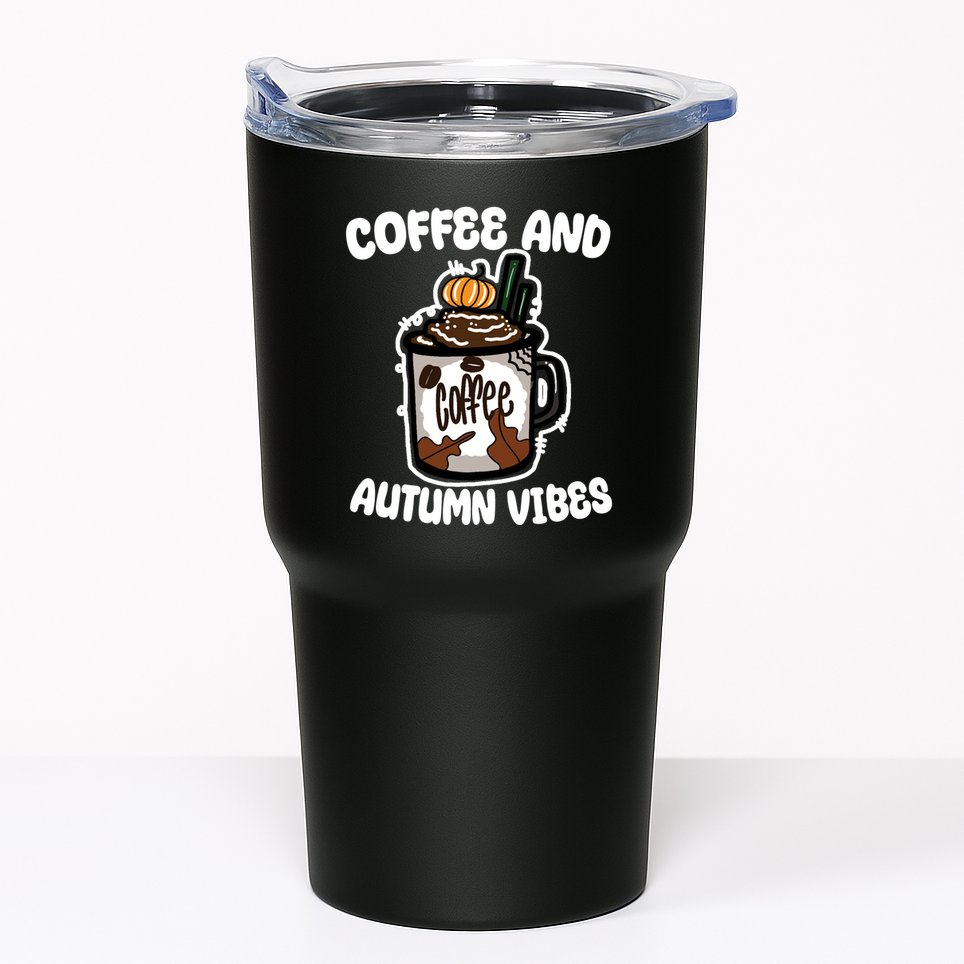Coffee And Autumn Vibes Halloween Tumbler