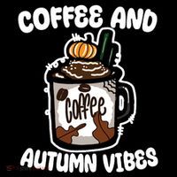 Coffee And Autumn Vibes Halloween Poster
