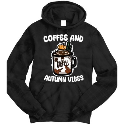 Coffee And Autumn Vibes Halloween Tie Dye Hoodie
