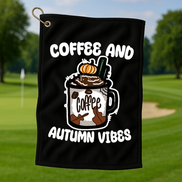 Coffee And Autumn Vibes Halloween Golf Towel