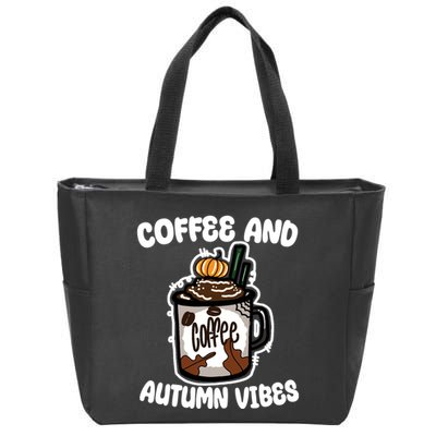 Coffee And Autumn Vibes Halloween Zip Tote Bag