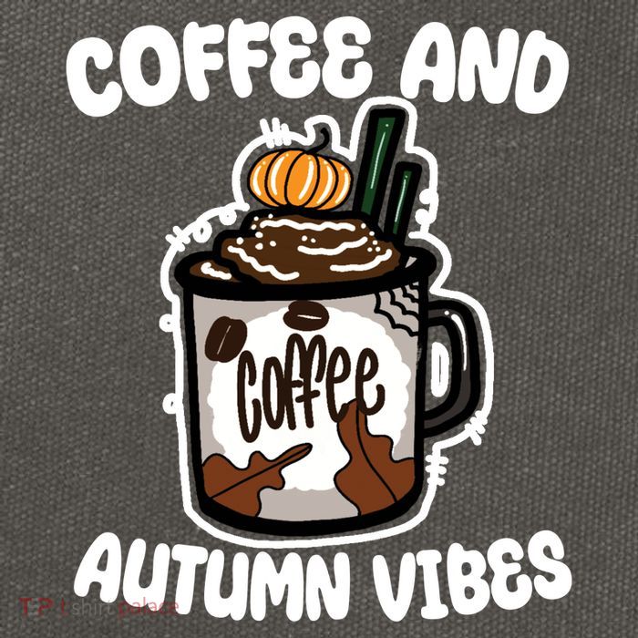 Coffee And Autumn Vibes Halloween Cotton Canvas Backpack
