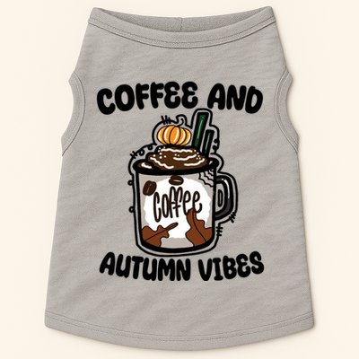 Coffee And Autumn Vibes Halloween Doggie Tank