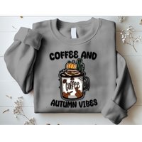 Coffee And Autumn Vibes Halloween Sweatshirt