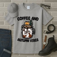 Coffee And Autumn Vibes Halloween Tall T-Shirt