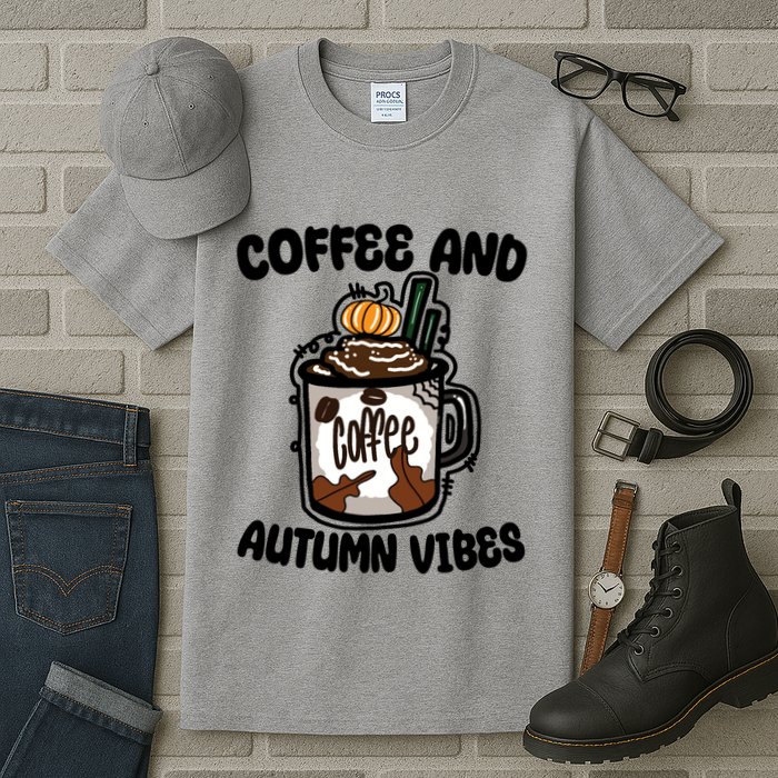 Coffee And Autumn Vibes Halloween Tall T-Shirt