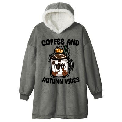 Coffee And Autumn Vibes Halloween Hooded Wearable Blanket