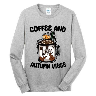 Coffee And Autumn Vibes Halloween Tall Long Sleeve T-Shirt