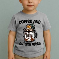 Coffee And Autumn Vibes Halloween Toddler T-Shirt