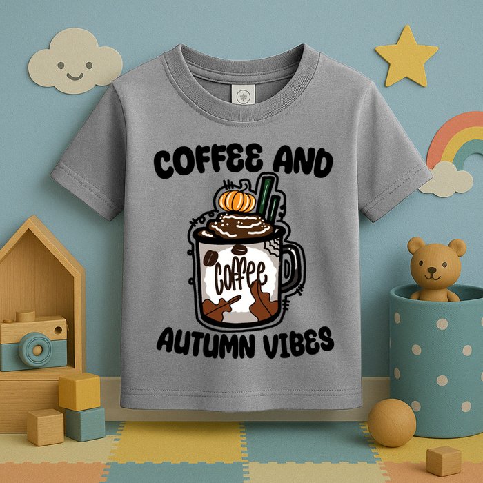 Coffee And Autumn Vibes Halloween Toddler T-Shirt