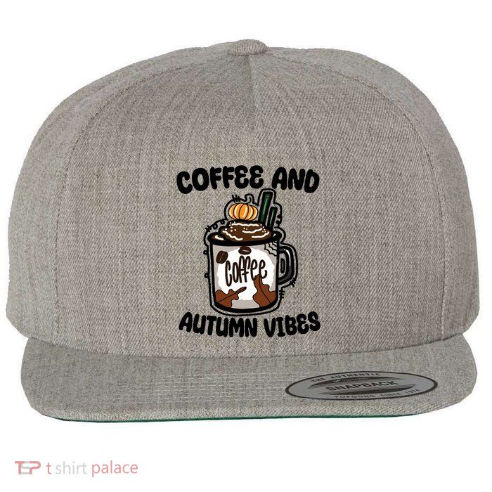 Coffee And Autumn Vibes Halloween Wool Snapback Cap