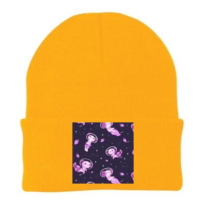 Cute Astronaut Axolotl Space Knit Cap Winter Beanie