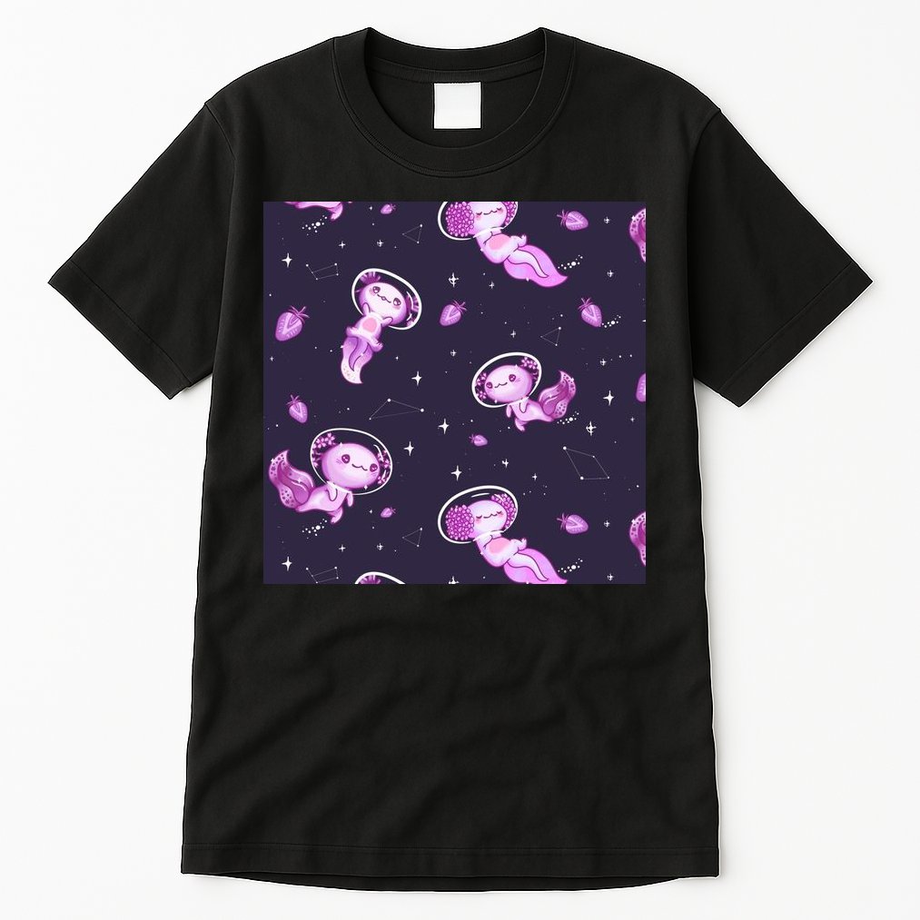Cute Astronaut Axolotl Space Tall T-Shirt