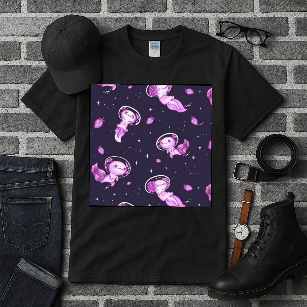 Cute Astronaut Axolotl Space Tall T-Shirt