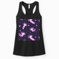 Cute Astronaut Axolotl Space Womens Tank Top