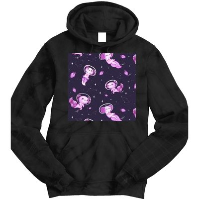 Cute Astronaut Axolotl Space Tie Dye Hoodie