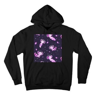 Cute Astronaut Axolotl Space Tall Hoodie