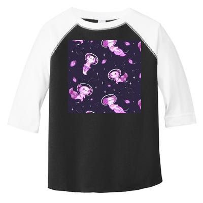 Cute Astronaut Axolotl Space Toddler Fine Jersey T-Shirt