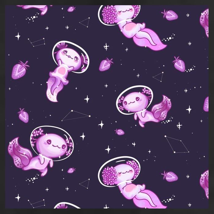Cute Astronaut Axolotl Space Golf Towel