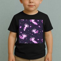 Cute Astronaut Axolotl Space Toddler T-Shirt