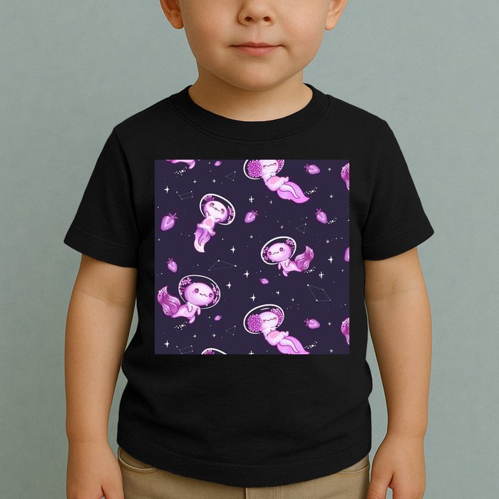 Cute Astronaut Axolotl Space Toddler T-Shirt