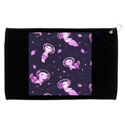 Cute Astronaut Axolotl Space Grommeted Golf Towel