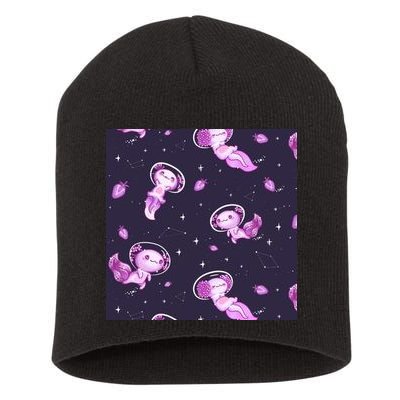 Cute Astronaut Axolotl Space Short Acrylic Beanie