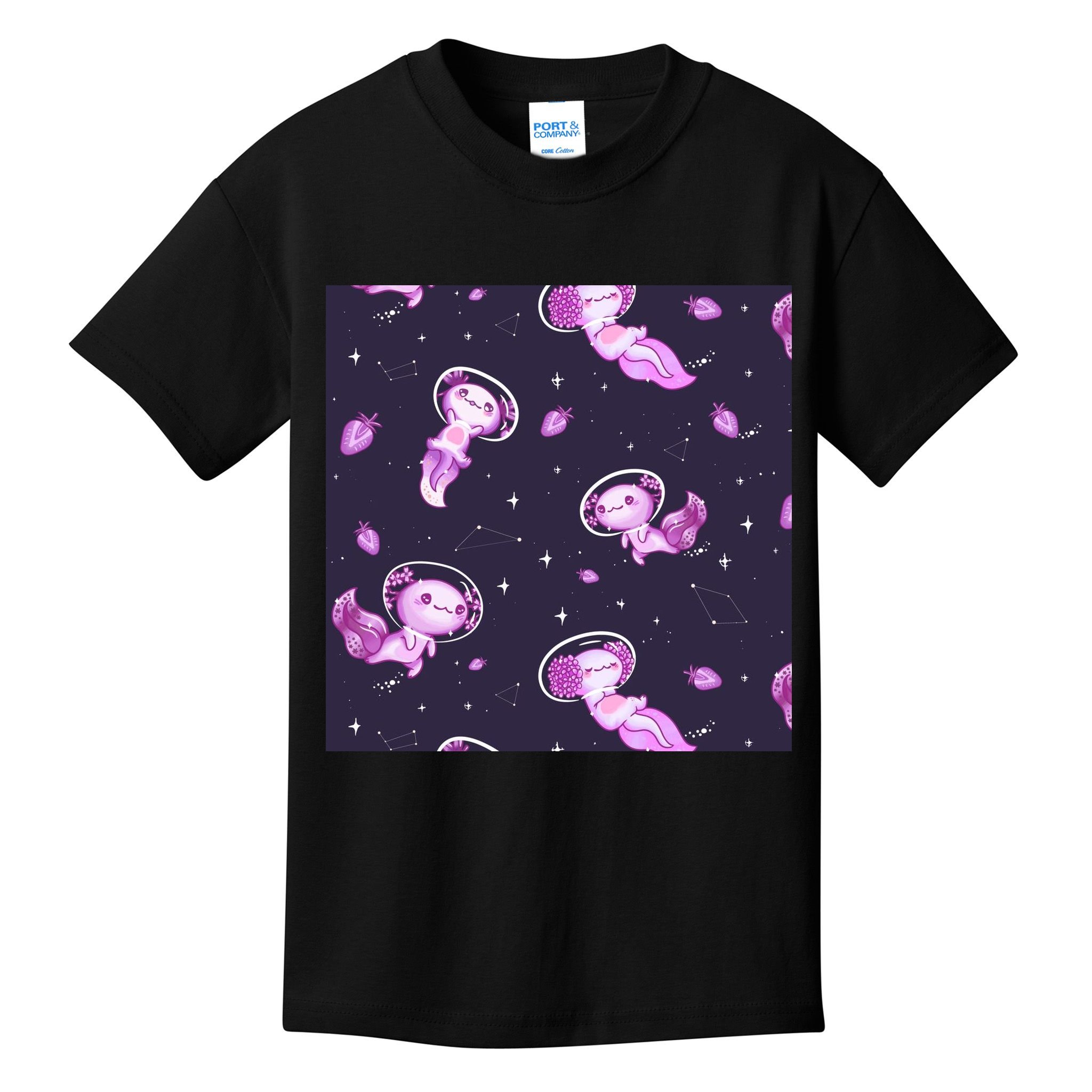Cute Astronaut Axolotl Space Kids T-Shirt