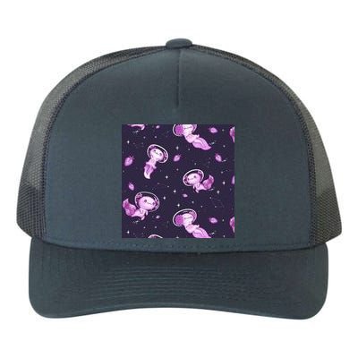 Cute Astronaut Axolotl Space Yupoong Adult 5-Panel Trucker Hat