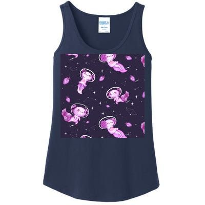 Cute Astronaut Axolotl Space Ladies Essential Tank