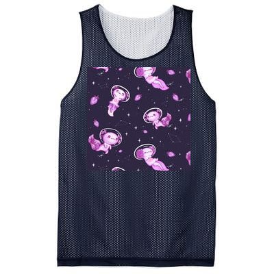 Cute Astronaut Axolotl Space Mesh Reversible Basketball Jersey Tank