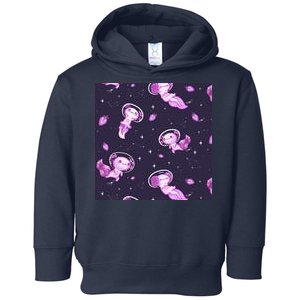 Cute Astronaut Axolotl Space Toddler Hoodie