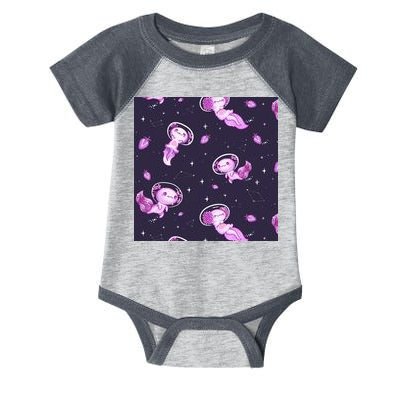 Cute Astronaut Axolotl Space Infant Baby Jersey Bodysuit