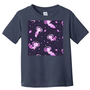 Cute Astronaut Axolotl Space Toddler T-Shirt