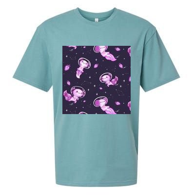 Cute Astronaut Axolotl Space Sueded Cloud Jersey T-Shirt
