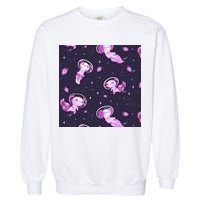 Cute Astronaut Axolotl Space Garment-Dyed Sweatshirt
