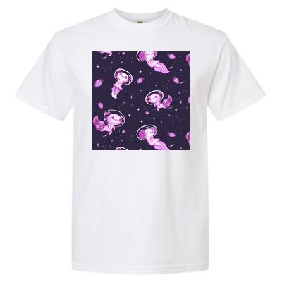 Cute Astronaut Axolotl Space Garment-Dyed Heavyweight T-Shirt