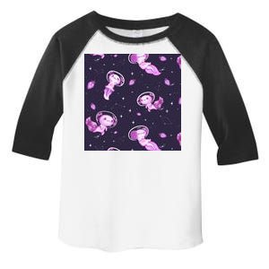 Cute Astronaut Axolotl Space Toddler Fine Jersey T-Shirt