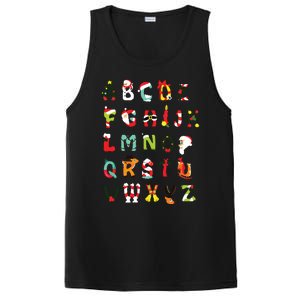 Christmas Alphabet Abc Cute Xmas Prek Teacher Women PosiCharge Competitor Tank