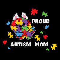 Cute Autism Awareness Women - Proud Autism Mom Dog Puzzle Womens T-Shirt