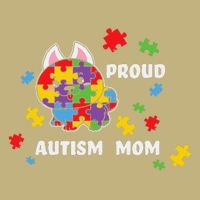 Cute Autism Awareness Women - Proud Autism Mom Dog Puzzle Button