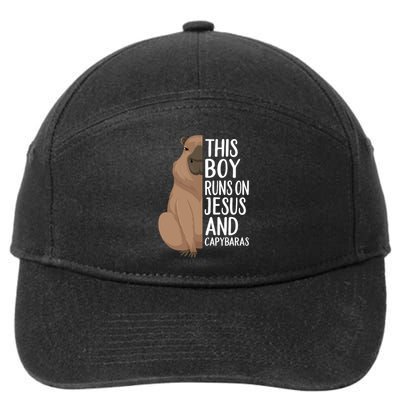 Capybara Art Animal For Capybara Lovers 7-Panel Snapback Hat