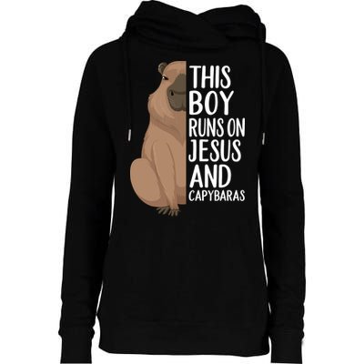 Capybara Art Animal For Capybara Lovers Womens Funnel Neck Pullover Hood