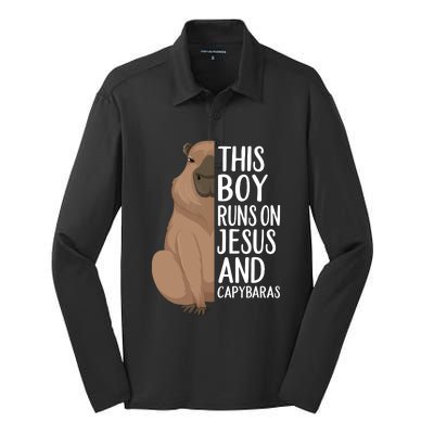 Capybara Art Animal For Capybara Lovers Silk Touch Performance Long Sleeve Polo