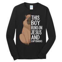Capybara Art Animal For Capybara Lovers Tall Long Sleeve T-Shirt