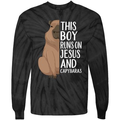 Capybara Art Animal For Capybara Lovers Tie-Dye Long Sleeve Shirt