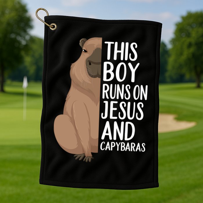 Capybara Art Animal For Capybara Lovers Golf Towel