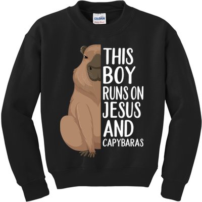 Capybara Art Animal For Capybara Lovers Kids Sweatshirt