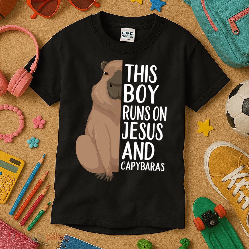 Capybara Art Animal For Capybara Lovers Kids T-Shirt